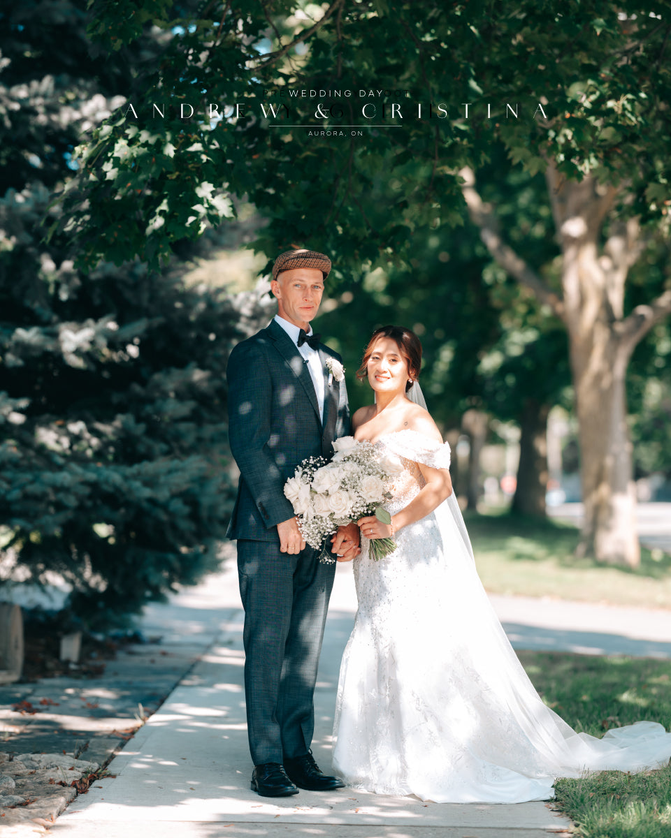 Andrew & Cristina wedding at Aurora, ON, just married