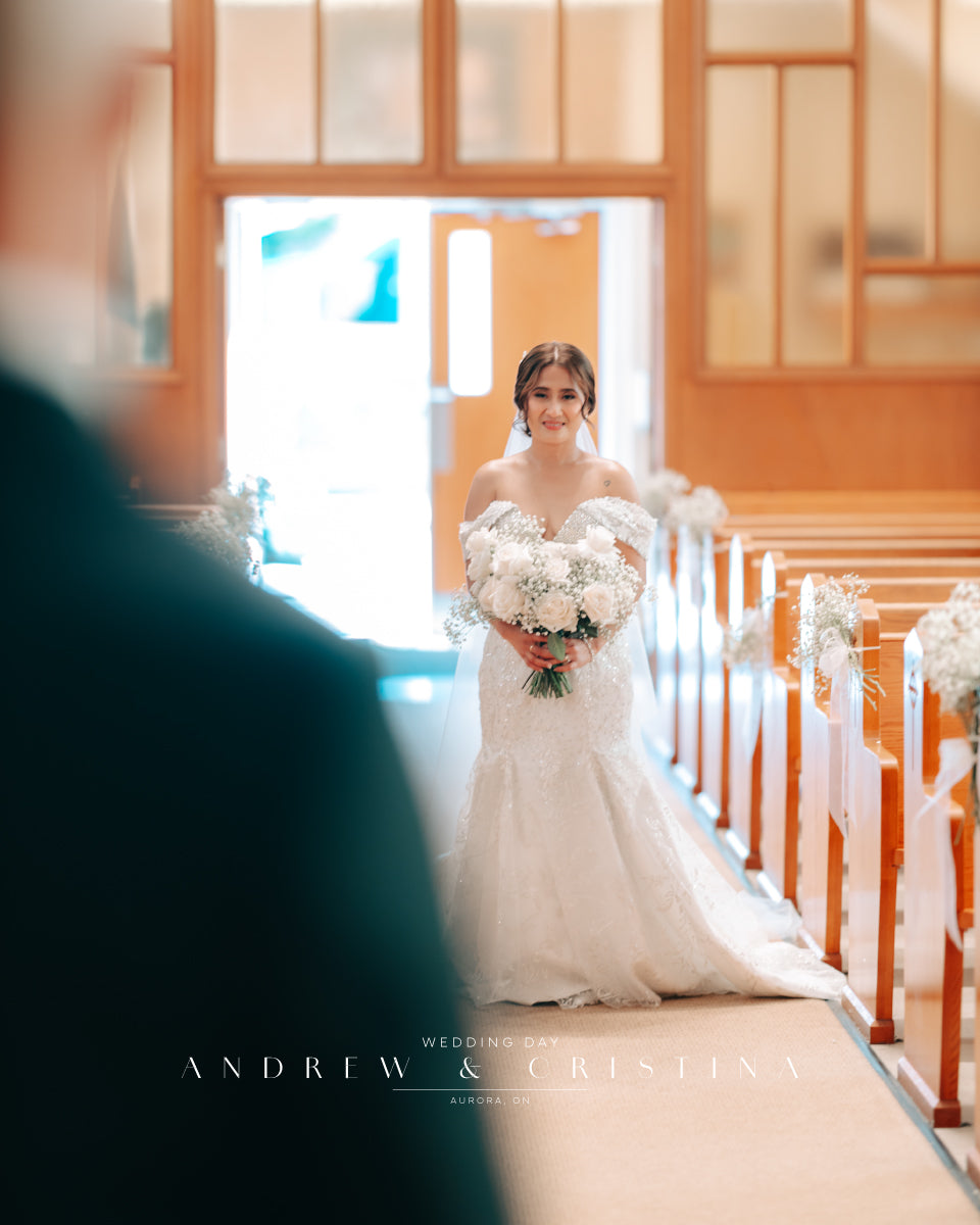 Andrew & Cristina wedding at Aurora, ON, the aisle