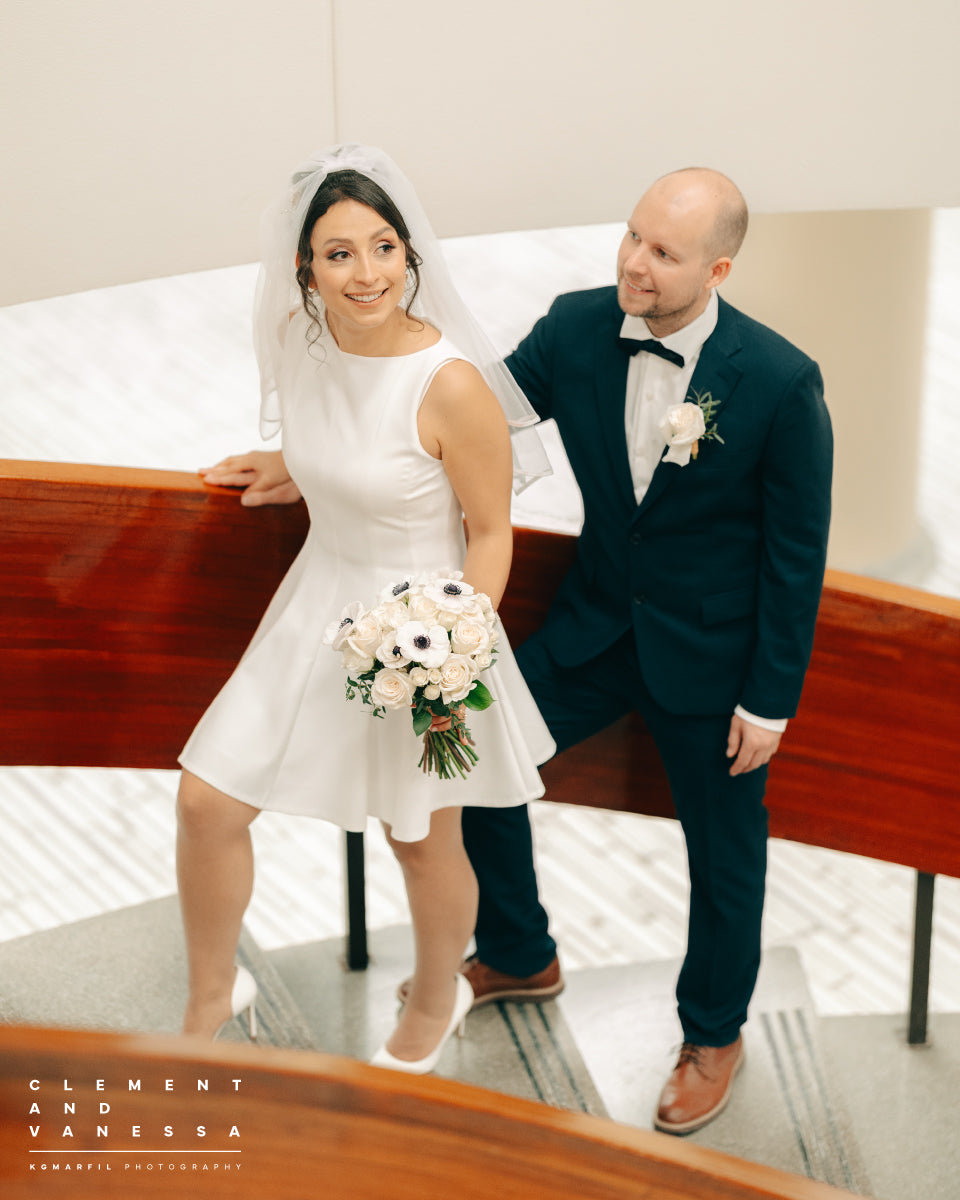 Clement & Vanessa wedding at Toronto, ON, the staircases
