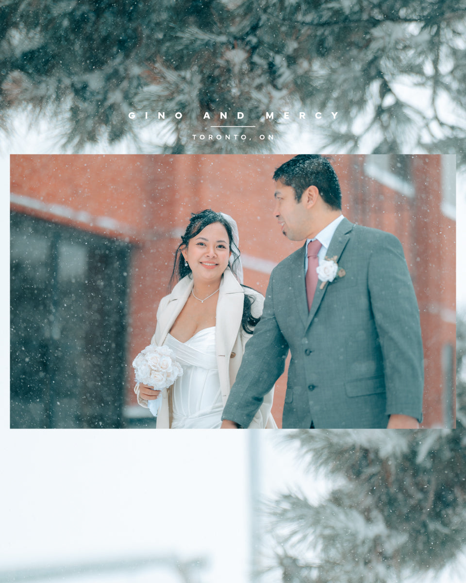 Gino & Mercy wedding at Toronto, ON, out in the snow