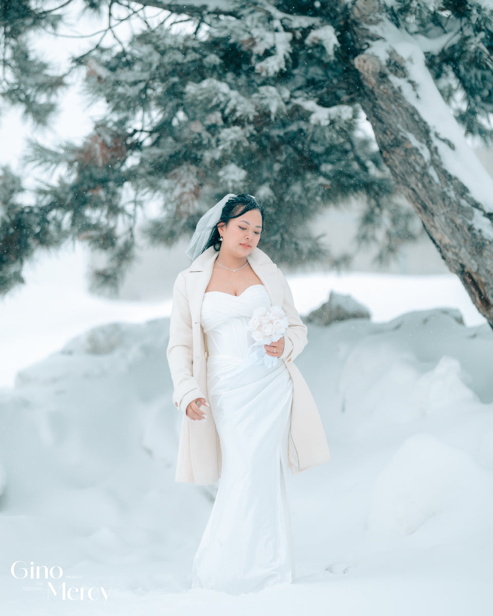 Gino & Mercy wedding at Toronto, ON, out in the snow