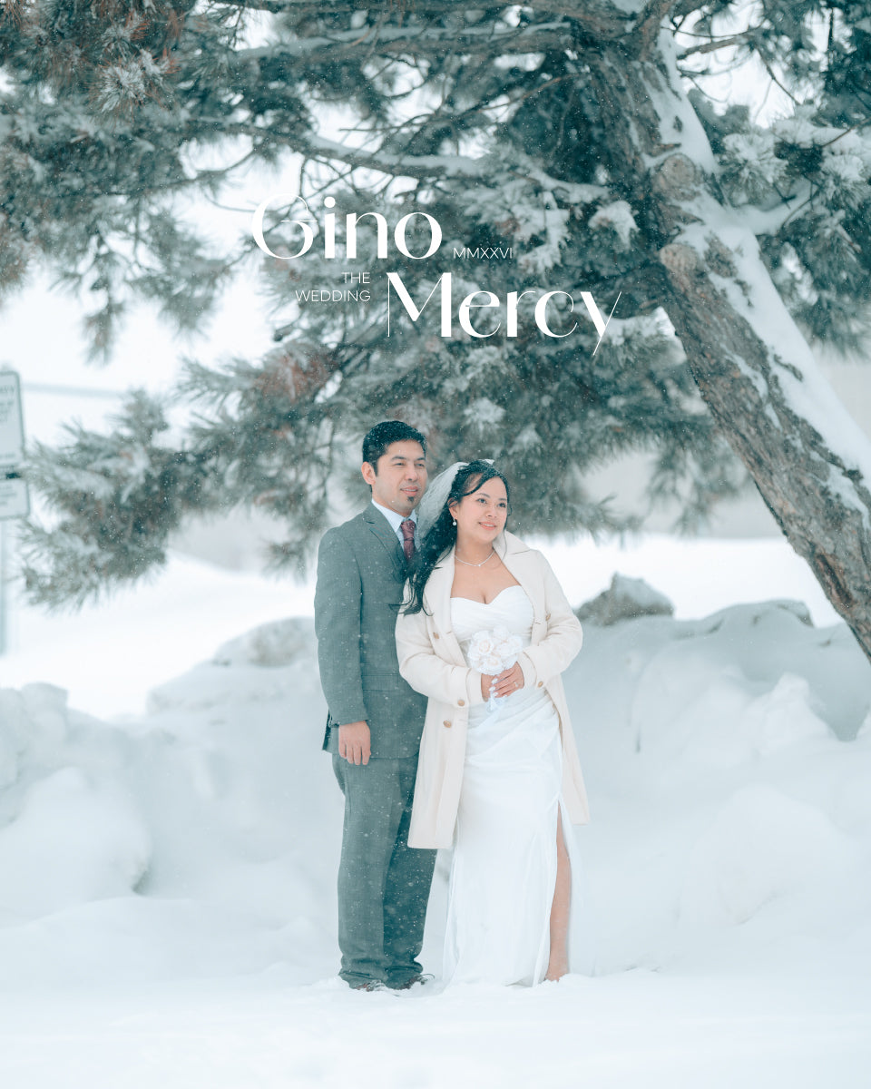 Gino & Mercy wedding at Toronto, ON, out in the snow