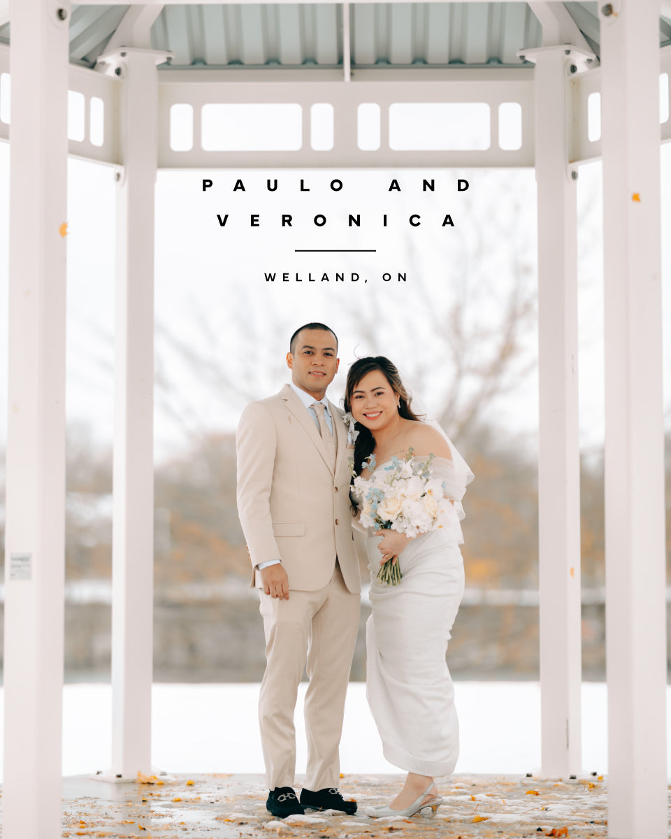 Paulo & Veronica wedding at Welland Civic Square, Welland, ON, first snow, last leaves